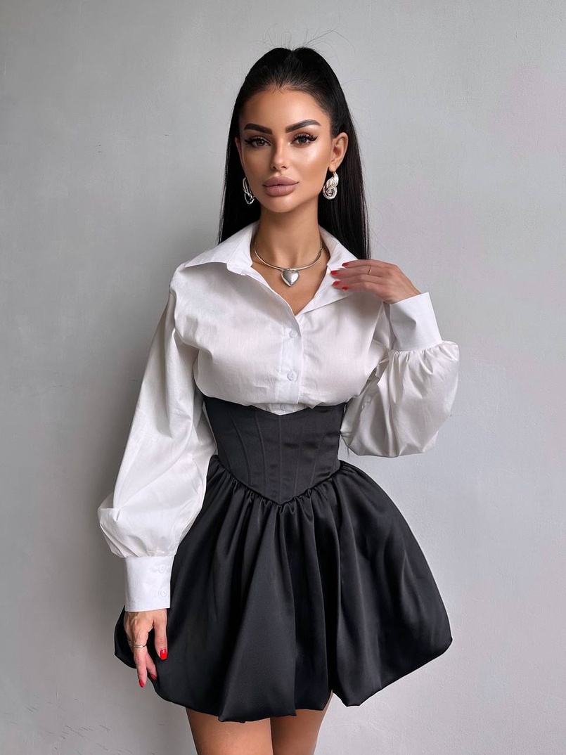 Комплект: сорочка  + корсетна спідниця Комплект: сорочка  + корсетна спідниця | PUSHKA SHOP