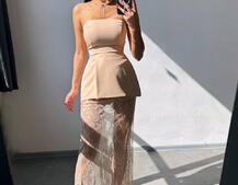 Комплект: піджак + блуза з баской + мереживна спідниця-шорти  Комплект: піджак + блуза з баской + мереживна спідниця-шорти  | PUSHKA SHOP