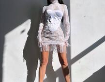 Комплект: мереживна сукня міні + корсет  Комплект: мереживна сукня міні + корсет  | PUSHKA SHOP