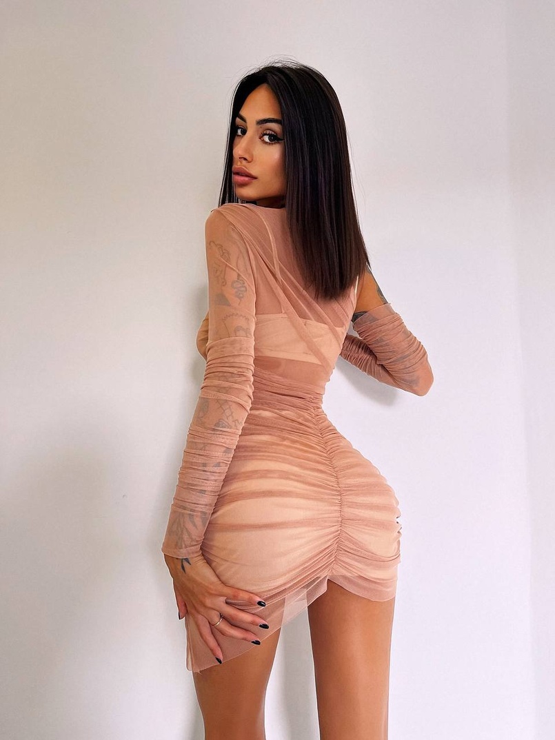 Міні сукня з драпіруванням   Міні сукня з драпіруванням   | PUSHKA SHOP