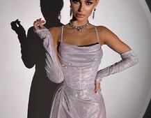 Сяючий комплект: корсет+ рукавички + спідниця максі Сяючий комплект: корсет+ рукавички + спідниця максі | PUSHKA SHOP