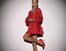 Сяюча корсетна сукня бюстьє з подвійною спідницею  | PUSHKA SHOP