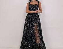 Сукня бюстьє максі з блискучим принтом  | PUSHKA SHOP