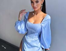 Атласний комплект: корсет + спідниця максі з драпіруванням Атласний комплект: корсет + спідниця максі з драпіруванням | PUSHKA SHOP