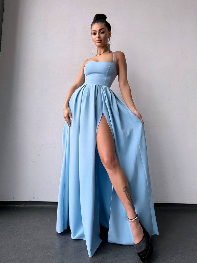 Сукня максі  зі шнурівкою на спинці Сукня максі  зі шнурівкою на спинці | PUSHKA SHOP