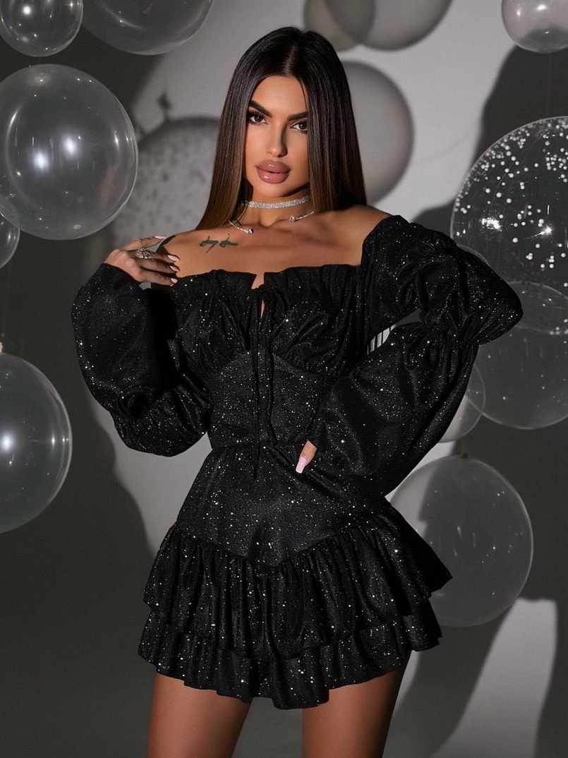 Сукня із пишною спідницею та воланами Сукня із пишною спідницею та воланами | PUSHKA SHOP