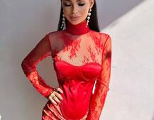 Комплект: мереживна сукня міні + корсет Комплект: мереживна сукня міні + корсет | PUSHKA SHOP