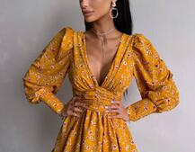 Сукня міні з пишною спідницею та драпіруванням на талії Сукня міні з пишною спідницею та драпіруванням на талії | PUSHKA SHOP