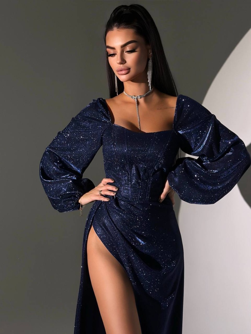 Сяючий комплект: корсет + спідниця  максі з драпіруванням Сяючий комплект: корсет + спідниця  максі з драпіруванням | PUSHKA SHOP