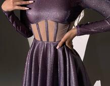 Блискуча корсетна сукня з пишною спідницею Блискуча корсетна сукня з пишною спідницею | PUSHKA SHOP