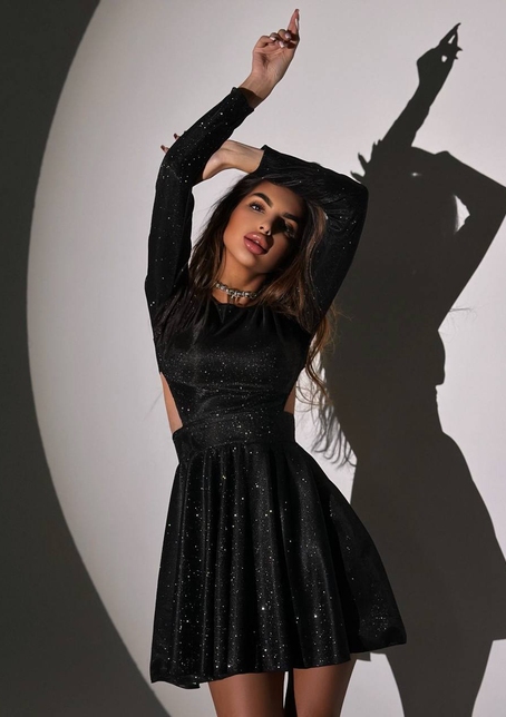 Блискуча сукня з відкритою  спинкою | PUSHKA SHOP