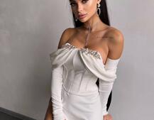 Оксамитова сукня максі декорована стразами  Ручна робота  | PUSHKA SHOP