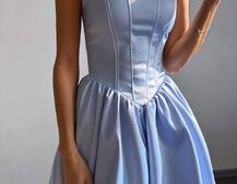 Атласна корсетна сукня міні  Атласна корсетна сукня міні  | PUSHKA SHOP