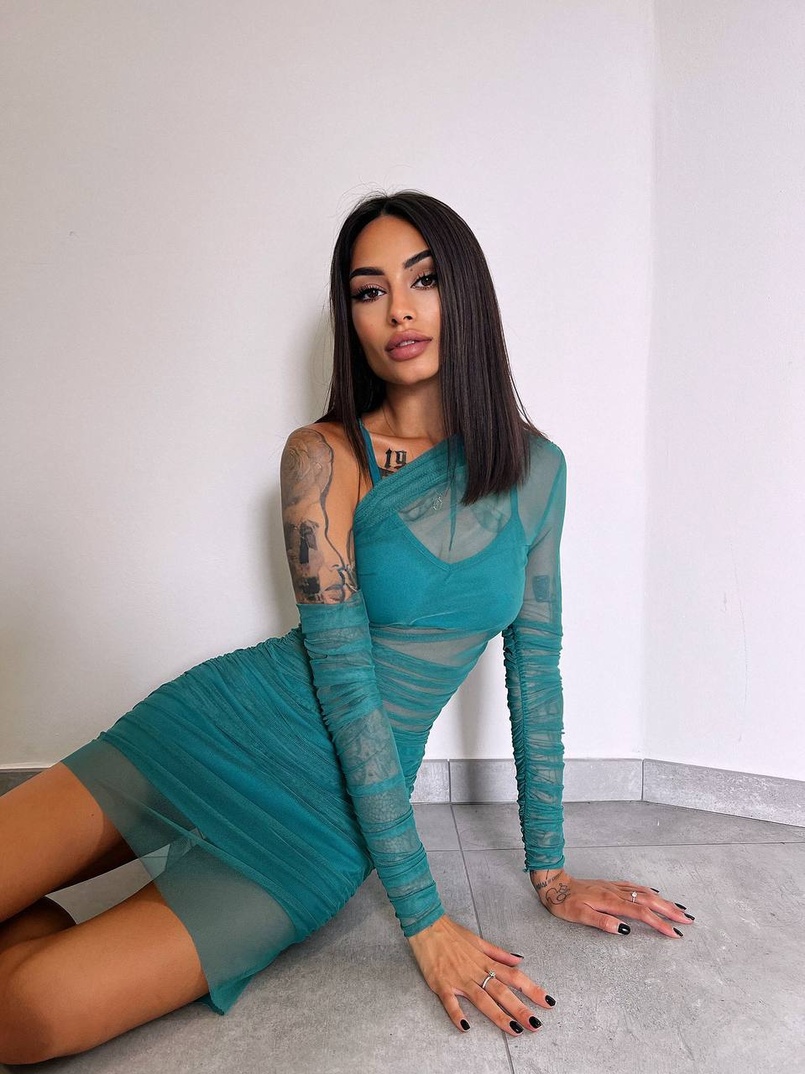 Міні сукня з драпіруванням   Міні сукня з драпіруванням   | PUSHKA SHOP