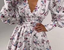 Сукня міні з пишною спідницею та драпіруванням на талії Сукня міні з пишною спідницею та драпіруванням на талії | PUSHKA SHOP