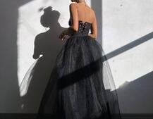 Комплект: корсет бюстьє декорований стразами + пишна спідниця максі  Ручна робота  | PUSHKA SHOP