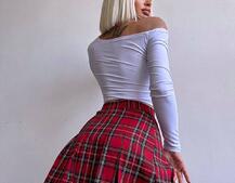 Комплект: топ + спідниця в клітинку   Комплект: топ + спідниця в клітинку   | PUSHKA SHOP