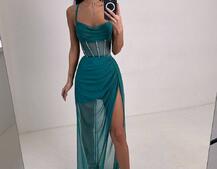 Комплект: корсет декорований стразами + спідниця максі  Комплект: корсет декорований стразами + спідниця максі  | PUSHKA SHOP