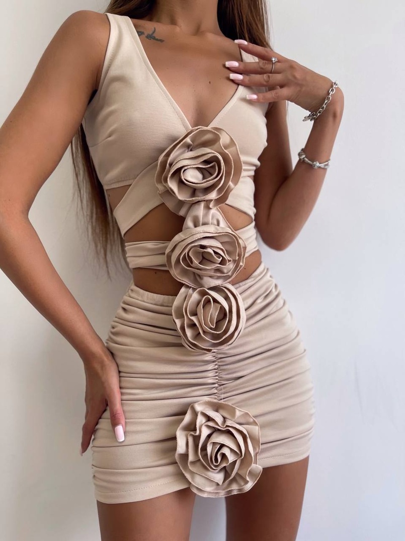 Комплект: топ та спідниця з трояндами    Комплект: топ та спідниця з трояндами    | PUSHKA SHOP