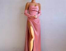 Комплект: корсет з рукавичками + спідниця максі з драпіруванням   | PUSHKA SHOP