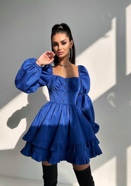 Корсетна сукня  з пишною подвійною спідницею та рюшами  | PUSHKA SHOP