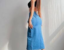 Комплект: джинсова спідниця  + топ з філіжанками  | PUSHKA SHOP