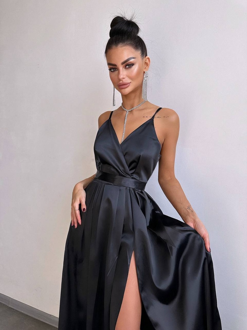 Атласна сукня максі  Атласна сукня максі  | PUSHKA SHOP