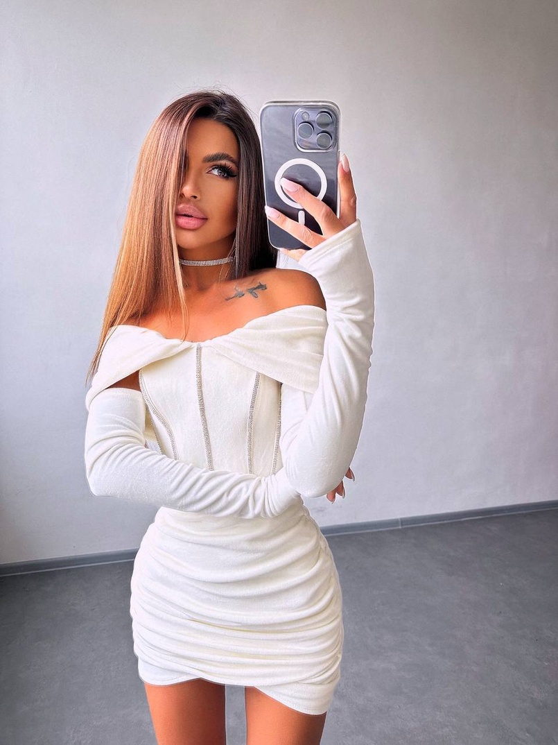 Оксамитова корсетна сукня міні, декорована стразами     Ручна робота  Оксамитова корсетна сукня міні, декорована стразами     Ручна робота  | PUSHKA SHOP