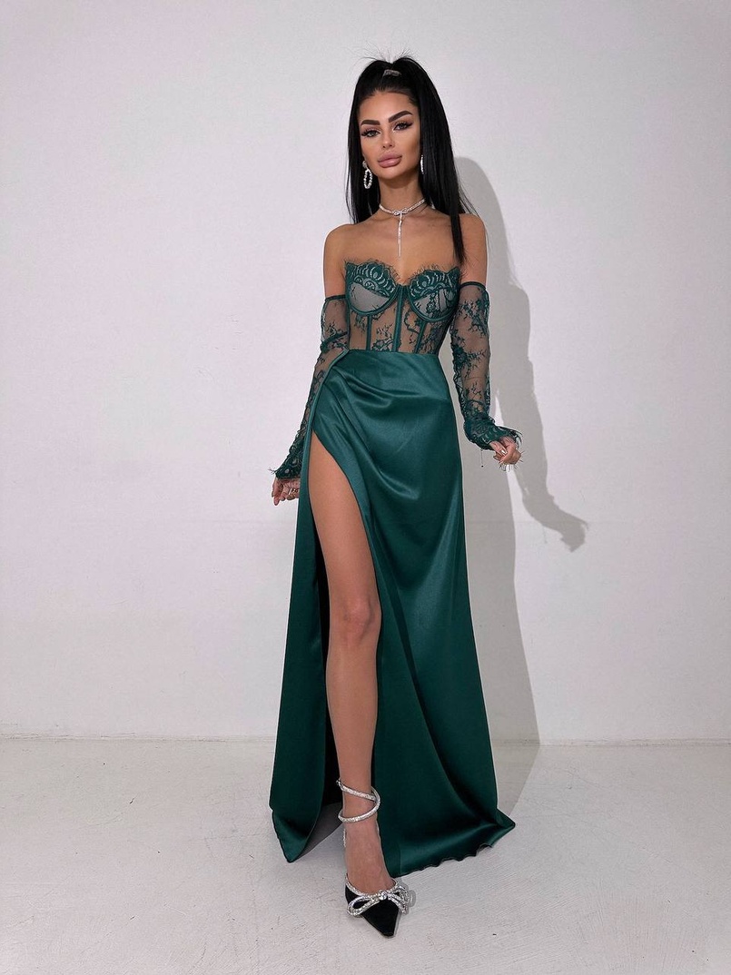 Комплект: мереживний корсет  +  спідниця максі   Комплект: мереживний корсет  +  спідниця максі   | PUSHKA SHOP