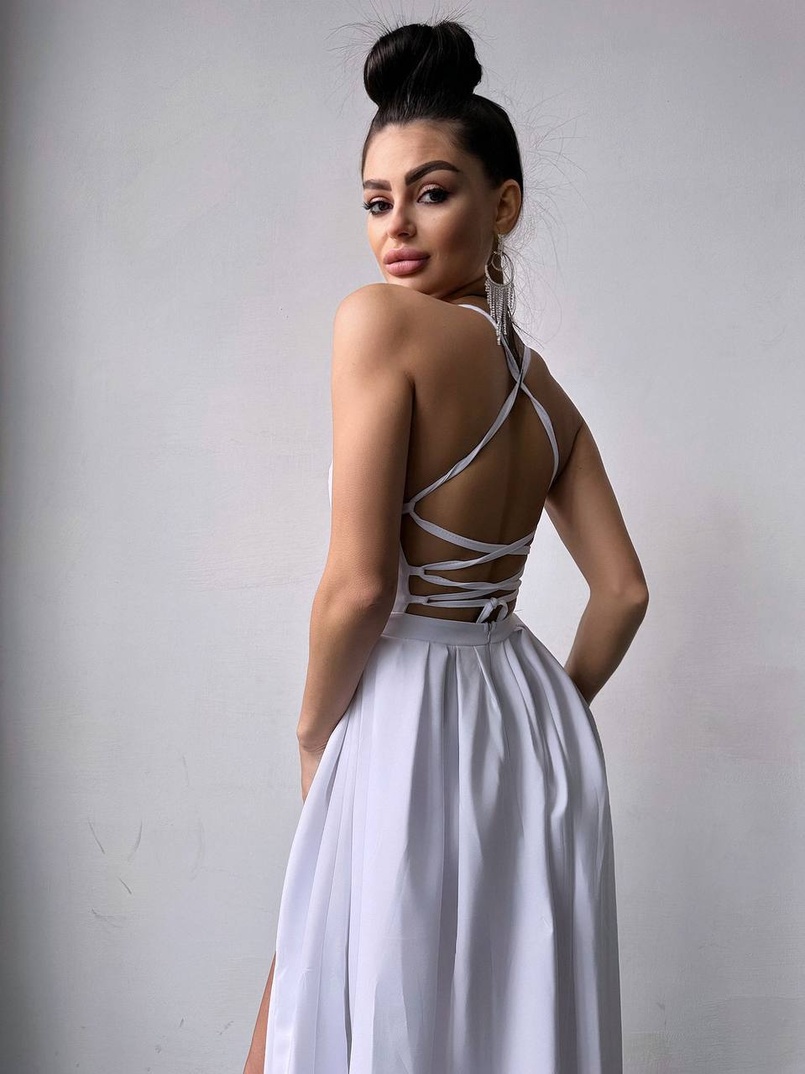 Сукня максі  зі шнурівкою на спинці Сукня максі  зі шнурівкою на спинці | PUSHKA SHOP