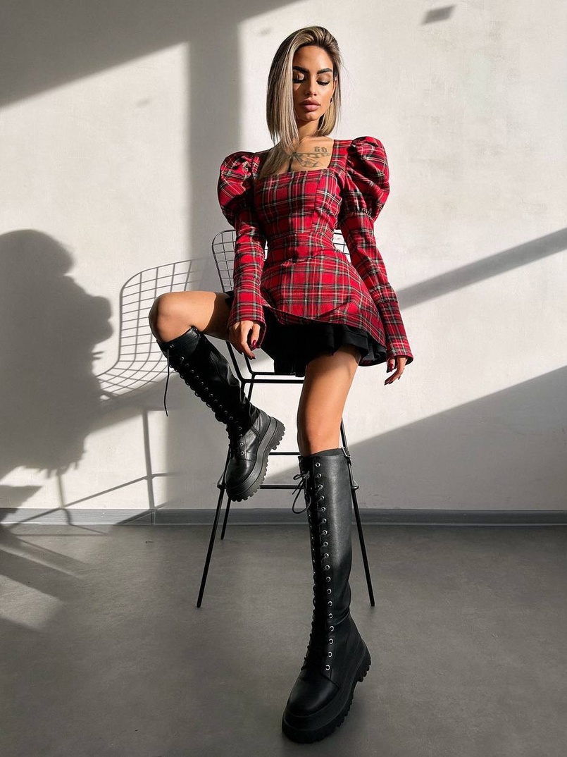 Сукня з об'ємними рукавами + спідниця з воланами Сукня з об'ємними рукавами + спідниця з воланами | PUSHKA SHOP