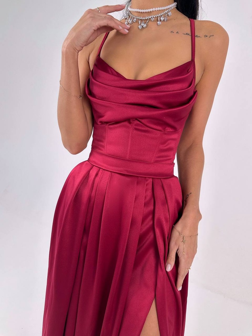 Атласний комплект: корсет + спідниця максі  | PUSHKA SHOP