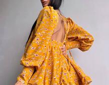 Сукня міні з пишною спідницею та драпіруванням на талії Сукня міні з пишною спідницею та драпіруванням на талії | PUSHKA SHOP