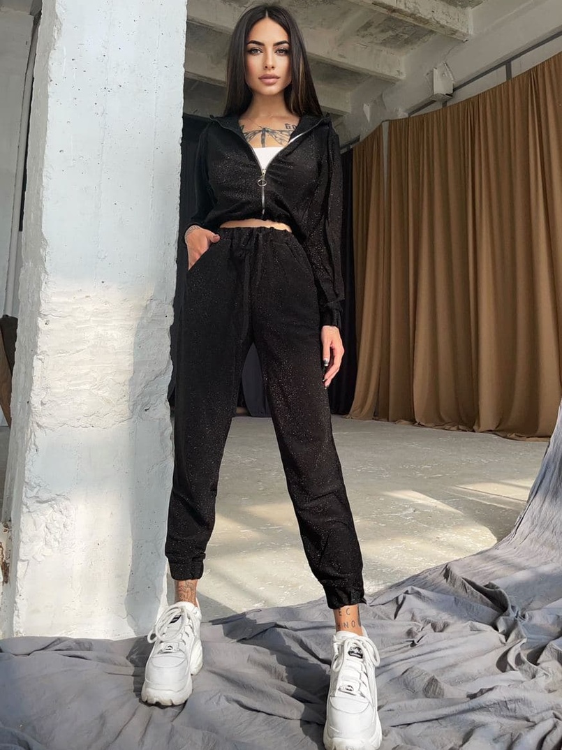 Комплект из люрекса: бомбер + джоггеры  Комплект из люрекса: бомбер + джоггеры  | PUSHKA SHOP