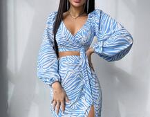 Комплект: топ із зав'язками на талії + спідниця міді з розрізом Комплект: топ із зав'язками на талії + спідниця міді з розрізом | PUSHKA SHOP