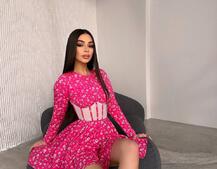 Приталена сукня з корсетною вставкою та спідницею-сонцем Приталена сукня з корсетною вставкою та спідницею-сонцем | PUSHKA SHOP