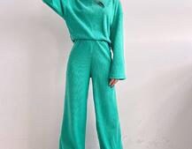 Повсякденний костюм із теплого трикотажу-рубчика Повсякденний костюм із теплого трикотажу-рубчика | PUSHKA SHOP