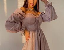 Блискуча сукня з оборками та чашками з ефектом push up Блискуча сукня з оборками та чашками з ефектом push up | PUSHKA SHOP