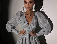 Сукня із пишною подвійною спідницею та драпіруванням  | PUSHKA SHOP