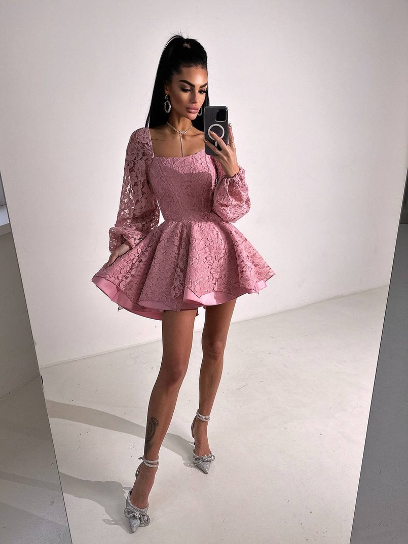 Мереживна сукня з корсетним верхом та пишною подвійною спідницею  Мереживна сукня з корсетним верхом та пишною подвійною спідницею  | PUSHKA SHOP