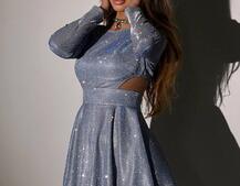 Блискуча сукня з відкритою  спинкою | PUSHKA SHOP