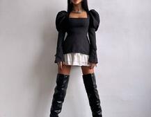 Сукня з об'ємними рукавами + спідниця з воланами Сукня з об'ємними рукавами + спідниця з воланами | PUSHKA SHOP