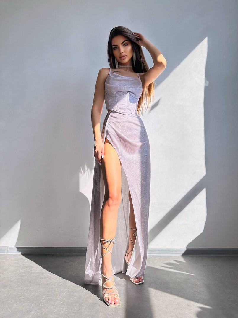 Сяючий комплект: корсет + спідниця максі Сяючий комплект: корсет + спідниця максі | PUSHKA SHOP