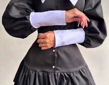 Котонова сукня з рюшами на гудзиках зі шнурівкою на спинці Котонова сукня з рюшами на гудзиках зі шнурівкою на спинці | PUSHKA SHOP