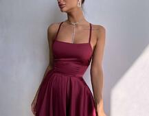 Шовкова сукня  з пишною спідницею та шнурівкою   | PUSHKA SHOP