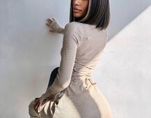 Трикотажна сукня міні  зі шнурівкою на спинці    Трикотажна сукня міні  зі шнурівкою на спинці    | PUSHKA SHOP