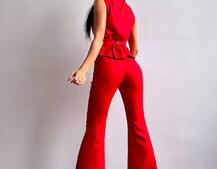 Костюм: піджак на підкладці, штани кльош+ жилет  Костюм: піджак на підкладці, штани кльош+ жилет  | PUSHKA SHOP