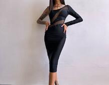 Сукня міді  із вставками сітки  Сукня міді  із вставками сітки  | PUSHKA SHOP