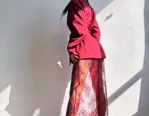 Комплект: піджак + блуза з баской + мереживна спідниця-шорти  Комплект: піджак + блуза з баской + мереживна спідниця-шорти  | PUSHKA SHOP