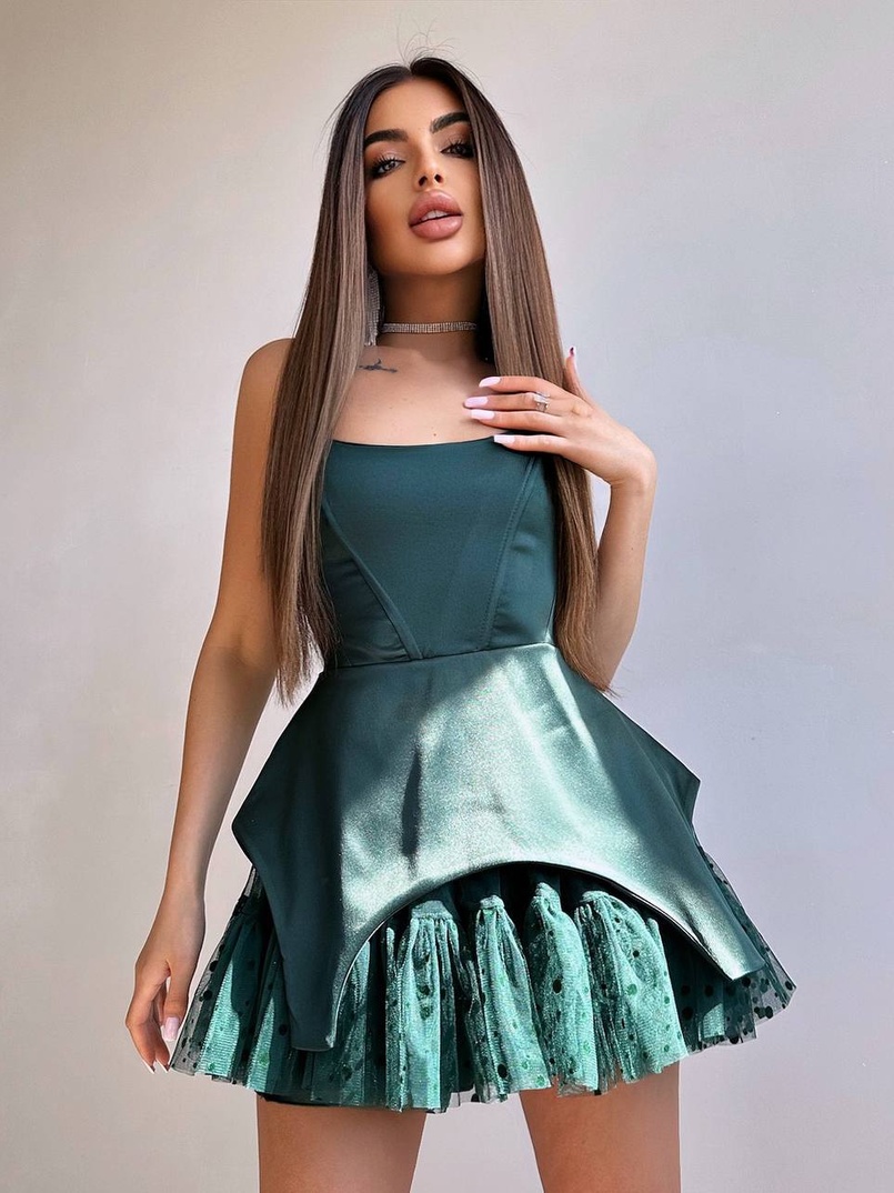 Атласна корсетна сукня  Атласна корсетна сукня  | PUSHKA SHOP